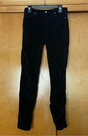 Black Orchid Los Angeles Gisele Black Velvet High Rise Super Skinny Jeans