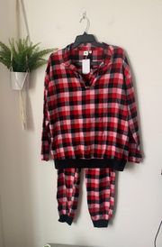 NWT . Plaid 2pc Loungewear Jogger Set