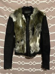 FAUX FUR Jacket Winter Moto Coat