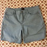 Vintage 90s Lee Striped High Waisted Mom Jeanshorts Size 10/12