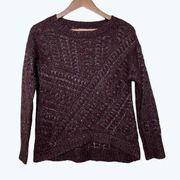 Michael Stars Wool and Alpaca Blend Cable Knit Pullover Sweater XS