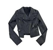 Windsor Store - So Zipped Faux Leather Jacket in Black