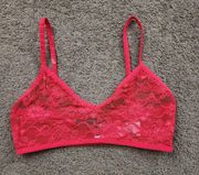 Red Lace Bralette, Women's S