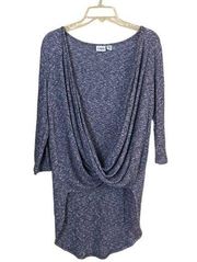 Cato Hi Lo Long Drape Cross Over Neck Sweater Size XL