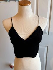 Black Velvet Crop Top