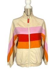 Lego X Target Full Zip Cream Striped Track Jacket Women Sz M