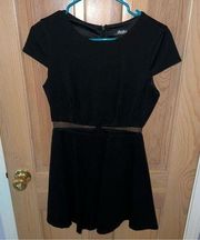 Lulus Lulu’s - Black Mesh Skater Dress