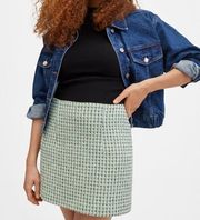 Mango Tweed Mini Skirt