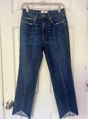 Pistola Women's Seamed Jeans with Uneven Hem Sz 27