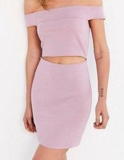 Purple  Cut Out Off The Shoulder Dress