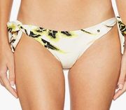Derek Lam 10 Crosby Women's Vanilla Floral Tie Side Bikini Swim Bottoms sz L