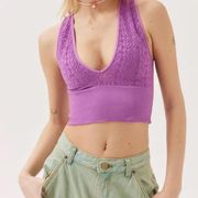 Urban Outfitters Purple Hailey Deep V Neck Tank