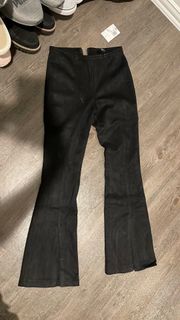Suede Flare Pants