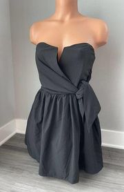 Black Mini Dress Strapless Cocktail Evening S NwT Short E7