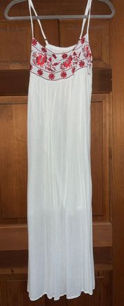 Embroidered Linen Midi/Maxi Dress