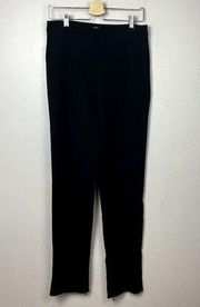 Reformation Black High Rise Stretch Knit Pants Size XL Ankle Zip Leggings