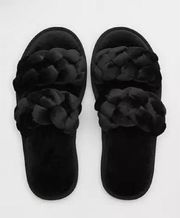 Aerie Braided Fur Slippers