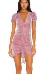 Privacy Please Sylvie Mini Dress Small Pink Drawstring Shimmer Barbie NWT