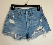 Levi’s 501 Cut off Denim Shorts size 24W