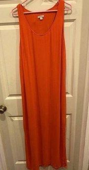 Merona Orange Maxi Dress size large