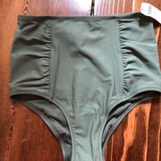 NWT Aerie high waisted bikini bottom green