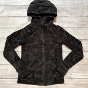 Lululemon Scuba Hoodie Light Cotton Fleece Incognito Camo Multi Grey Women 4