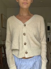 Beige Cardigan Sweater