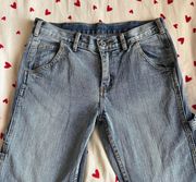 Brandy Melville low rise light wash abby cargo jeans