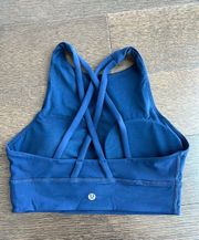 Lululemon navy blue high neck energy bra