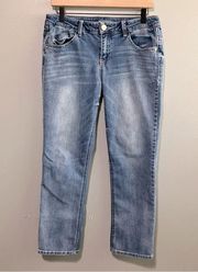 Democracy “Flex”ellent Jeans Straight Leg Medium Wash Mid Rise Women Size 6