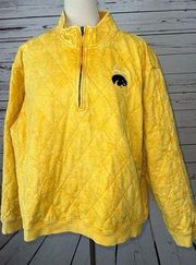 Gameday Couture Pullover 1/2 zip sweatshirt quilted size XXL 2X 2XL Gold NCAA