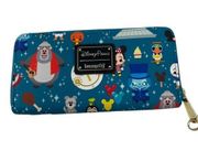 New Disney Parks Attractions Minis Zip-Around Wristlet Wallet by Loungefly