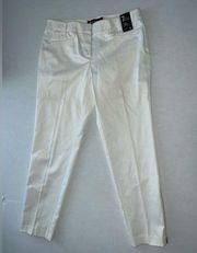 NWT New York & Company 7th Avenue Slim Ankle White Pants Size 4