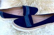 Abella Lexi Faux Suede Slip On Espadrille Loafer Navy 9.5