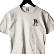 Northwestern University Wildcats T Shirt Vintage Gray Extra Small XS Football