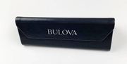 Bulova Triangular Hard Shell Case Glasses Sunglasses Magnetic Gray Folds Flat