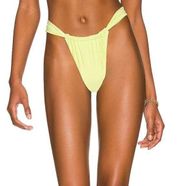 Lovers + Friends Yellow Brazilian Bikini Bottom SMALL High Cut Adore You NEW