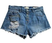 Jessica Simpson High Waist Ranger Distressed Denim Short