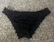 Black Scrunched Bikini Bottoms