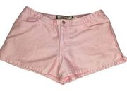 Vintage Y2K Paris Blues Pink Denim Shorts Coastal Beach