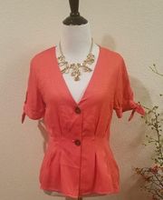 One ❤ Clothing Pendulum Salmon Blouse XS