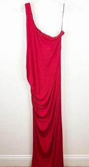 Remi x Revolve Gigi One Shoulder Maxi Dress 2X Red