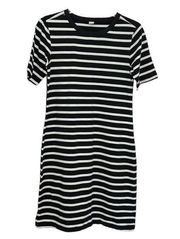 Old Navy Stripe Black & White Mini Dress(Size Medium )