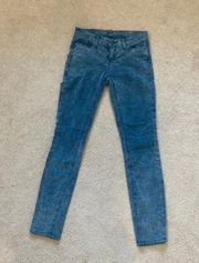 Urban outfitters BDG blue corduroy mid rise cigarette ankle jeans in size 25