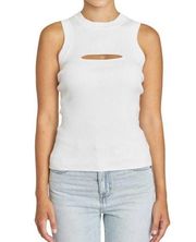 Pistola Womens L Nella Cashmere Blend Cutout Tank in White NEW