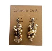 Coldwater Creek pearly cluster earrings