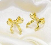 Gold Bow Studs