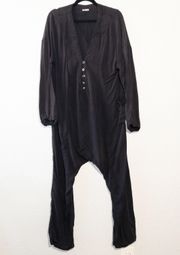 Intimately  Black So So Soft Drop Crotch Jumpsuit Size Small