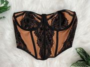 Boheme Hanger Corset Tube Top with Lace Size Small