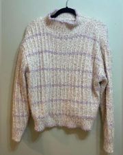 Ophelia Roe light purple and white tinsel sweater